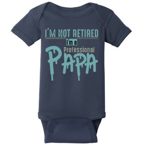 Funny Retired Professional Papa Baby Bodysuit