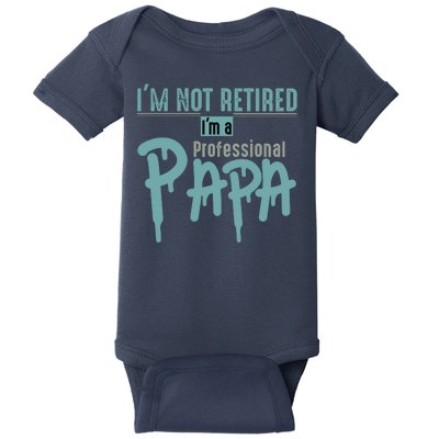 Funny Retired Professional Papa Baby Bodysuit