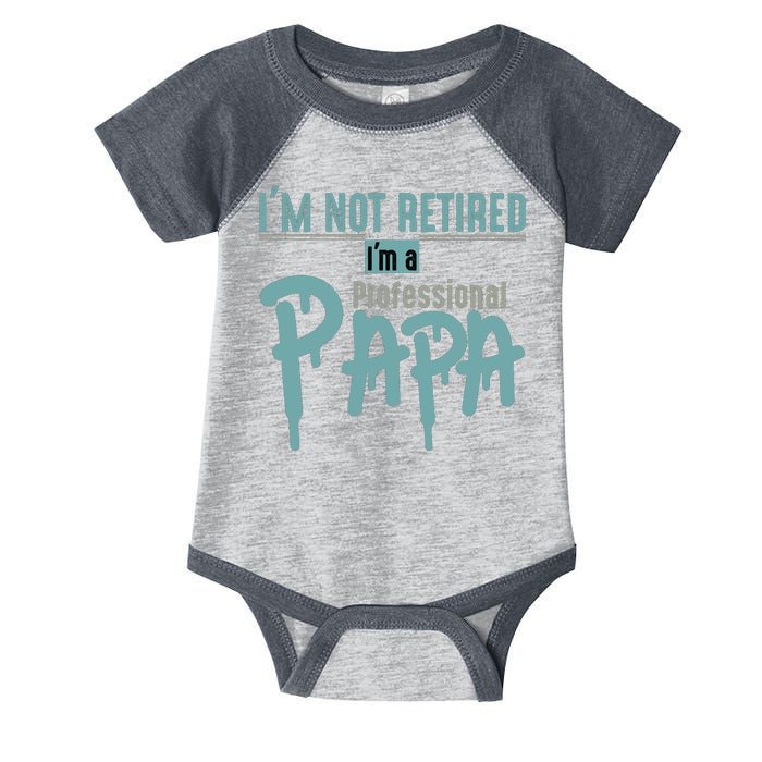 Funny Retired Professional Papa Infant Baby Jersey Bodysuit