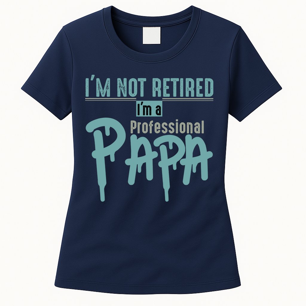 Funny Retired Professional Papa Womens T-Shirt