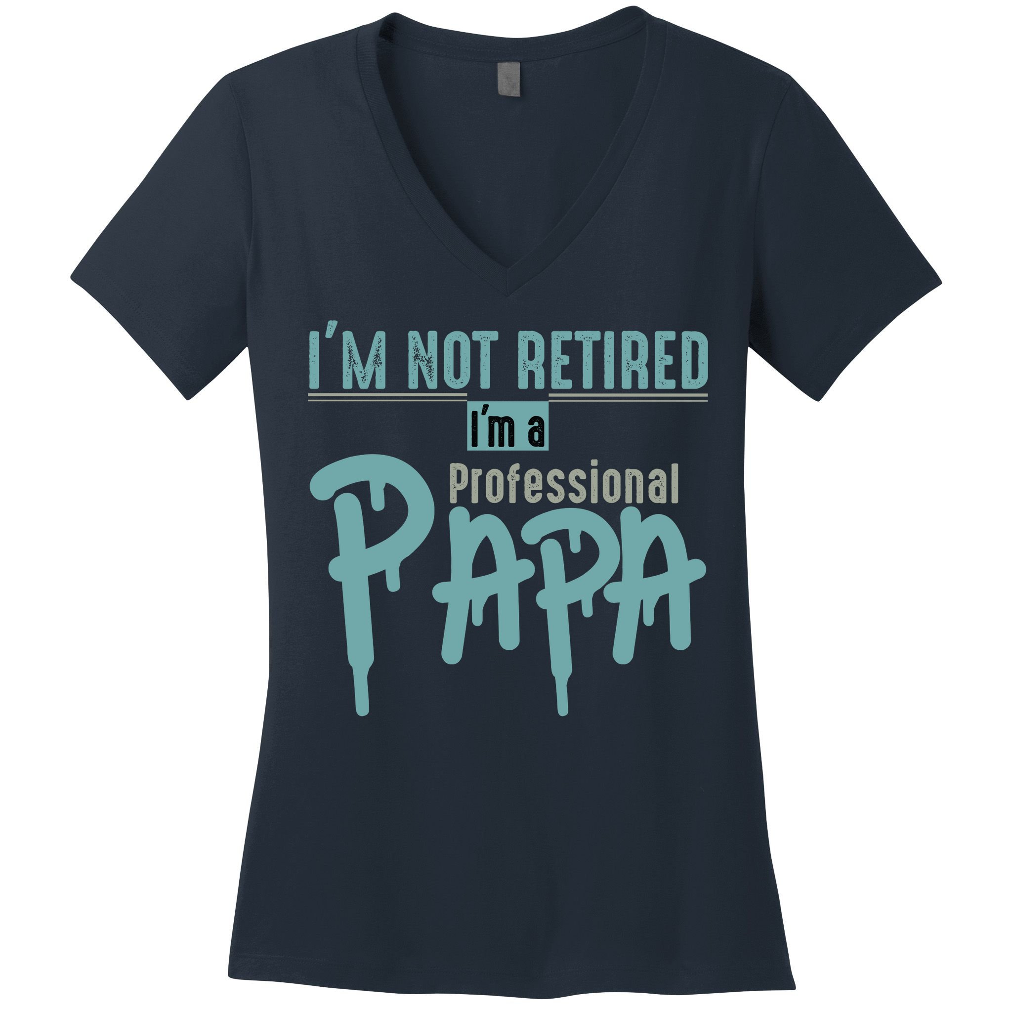 Funny Retired Professional Papa Women's V-Neck T-Shirt