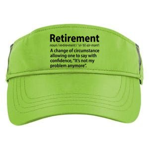 Funny Retirement Definition  Adult Drive Performance Visor