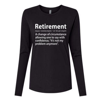 Funny Retirement Definition  Womens Cotton Relaxed Long Sleeve T-Shirt