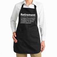 Funny Retirement Definition  Full-Length Apron With Pockets