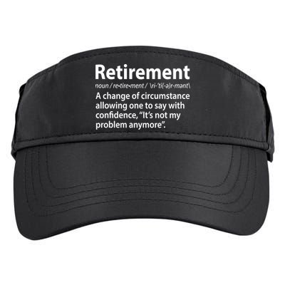 Funny Retirement Definition  Adult Drive Performance Visor