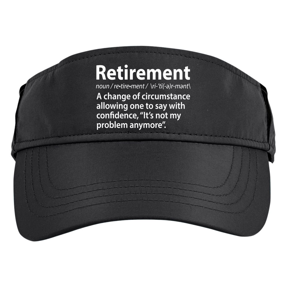 Funny Retirement Definition  Adult Drive Performance Visor