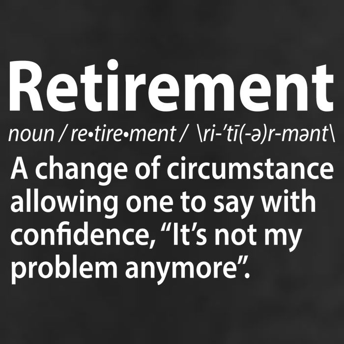 Funny Retirement Definition  Adult Drive Performance Visor