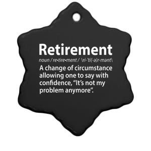 Funny Retirement Definition  Ceramic Star Ornament