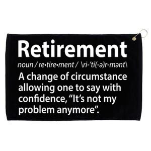 Funny Retirement Definition  Grommeted Golf Towel