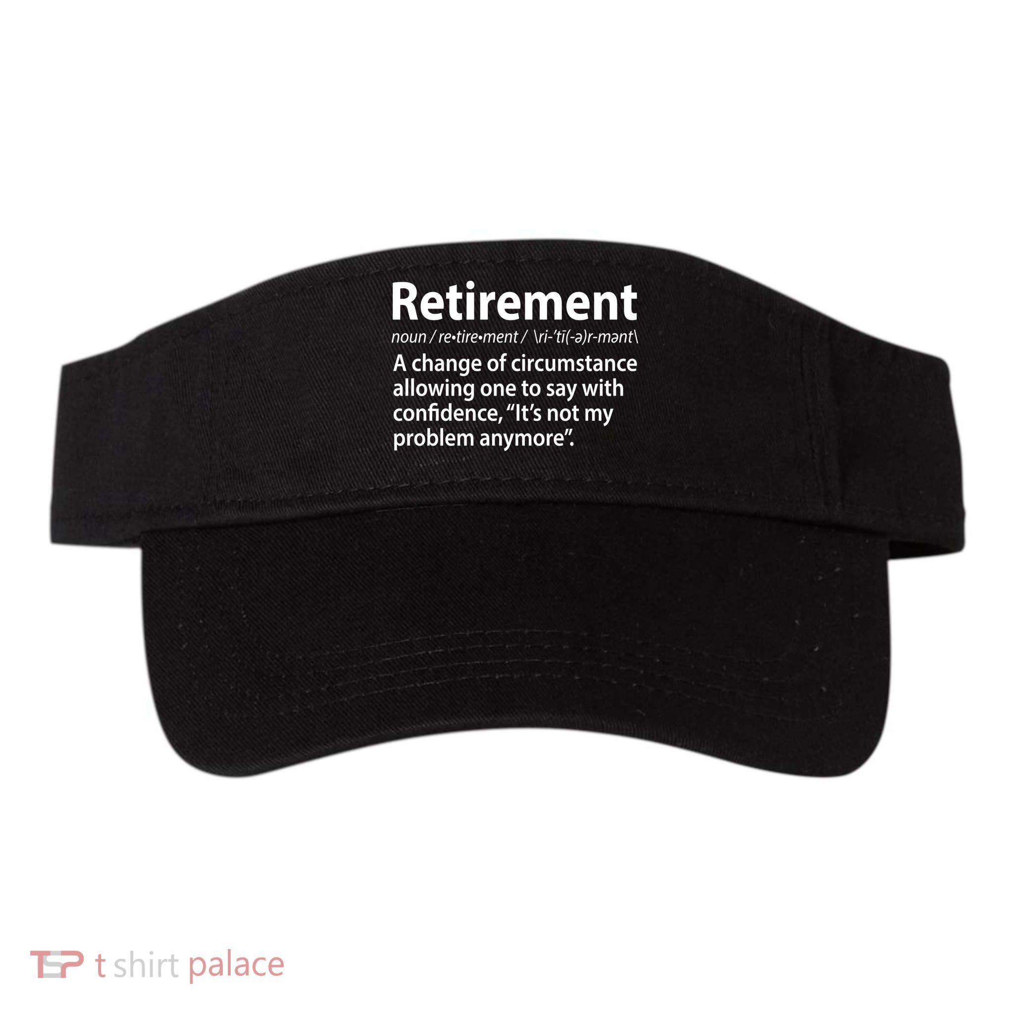 Funny Retirement Definition  Valucap Bio-Washed Visor