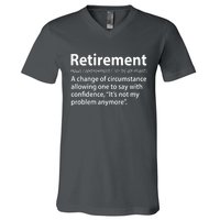 Funny Retirement Definition  V-Neck T-Shirt