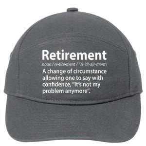 Funny Retirement Definition  7-Panel Snapback Hat