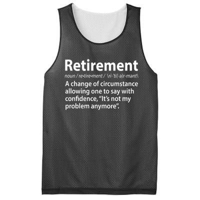 Funny Retirement Definition  Mesh Reversible Basketball Jersey Tank