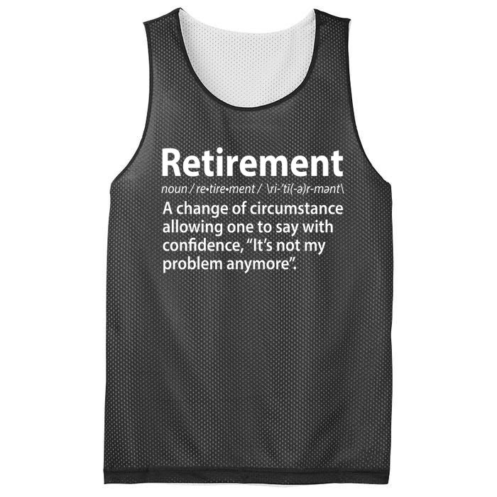 Funny Retirement Definition  Mesh Reversible Basketball Jersey Tank