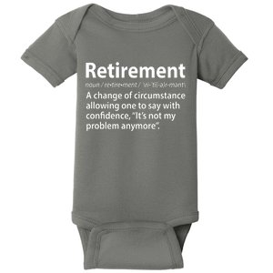 Funny Retirement Definition  Baby Bodysuit