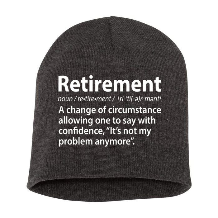 Funny Retirement Definition  Short Acrylic Beanie