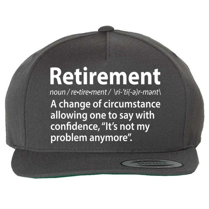 Funny Retirement Definition  Wool Snapback Cap