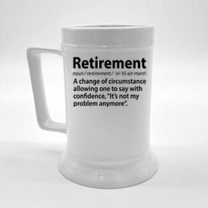 Funny Retirement Definition  Beer Stein