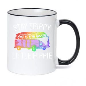 Funny Reto - Stay Trippy Little Hippie 11oz Black Color Changing Mug