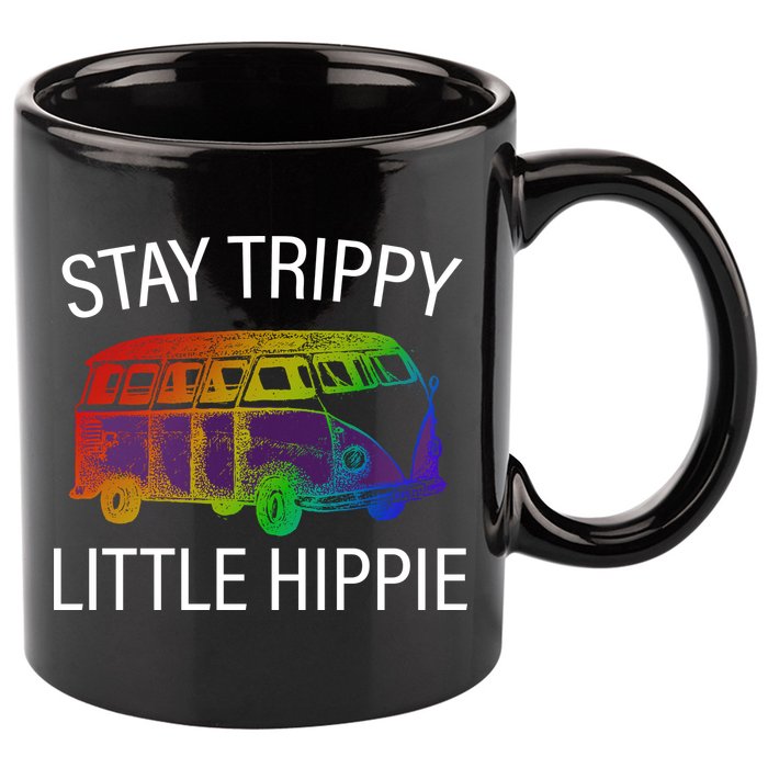 Funny Reto - Stay Trippy Little Hippie 11oz C Handle Ceramic Mug
