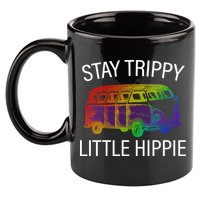 Funny Reto - Stay Trippy Little Hippie 11oz C Handle Ceramic Mug