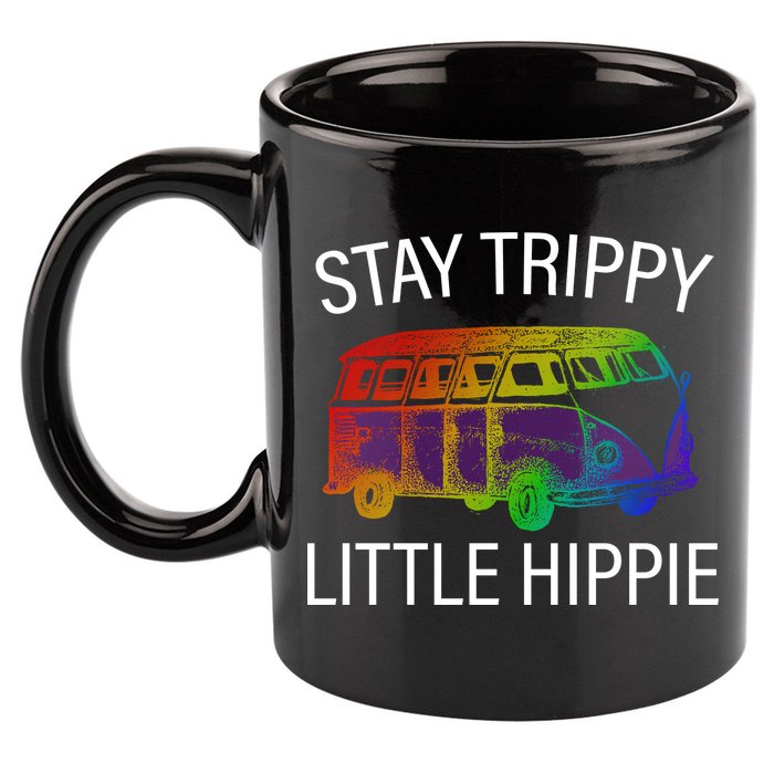 Funny Reto - Stay Trippy Little Hippie 11oz C Handle Ceramic Mug
