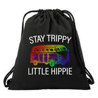 Funny Reto - Stay Trippy Little Hippie Drawstring Bag