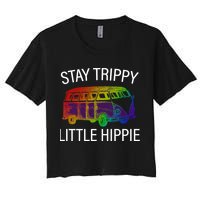Funny Reto - Stay Trippy Little Hippie Crop Top