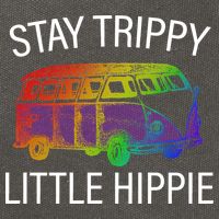 Funny Reto - Stay Trippy Little Hippie Cotton Canvas Backpack