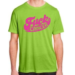 Funny Retro Fck Cancer Logo Breast Cancer Support Adult ChromaSoft Performance T-Shirt