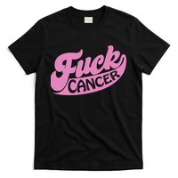 Funny Retro Fck Cancer Logo Breast Cancer Support T-Shirt