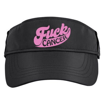 Funny Retro Fck Cancer Logo Breast Cancer Support Adult Drive Performance Visor