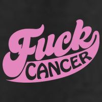 Funny Retro Fck Cancer Logo Breast Cancer Support Beanie