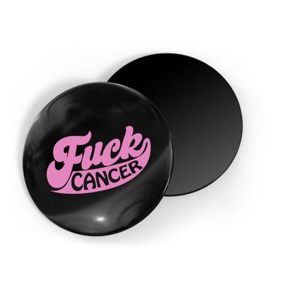 Funny Retro Fck Cancer Logo Breast Cancer Support Magnet