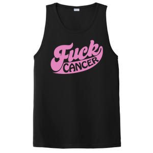 Funny Retro Fck Cancer Logo Breast Cancer Support PosiCharge Competitor Tank