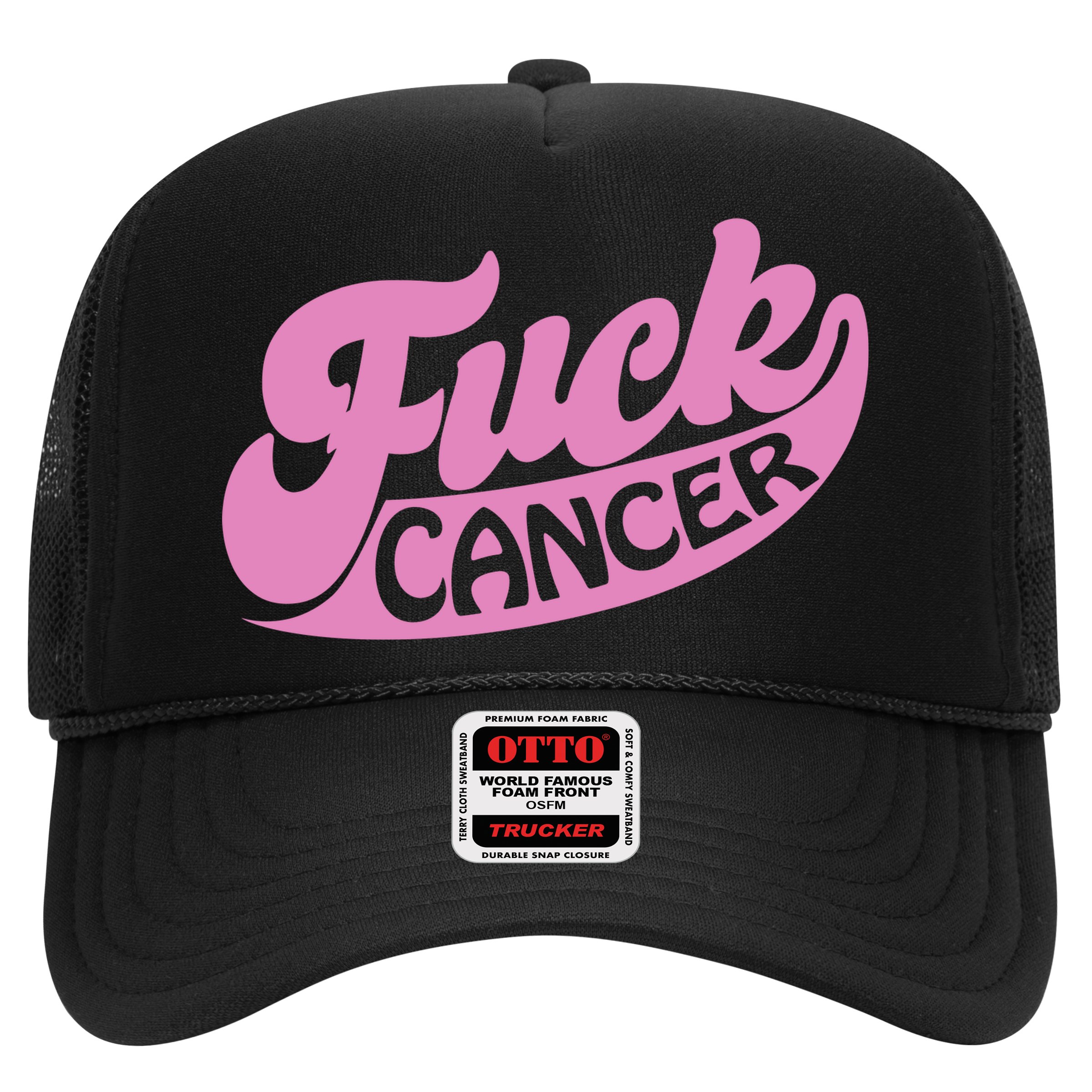 Funny Retro Fck Cancer Logo Breast Cancer Support Hat