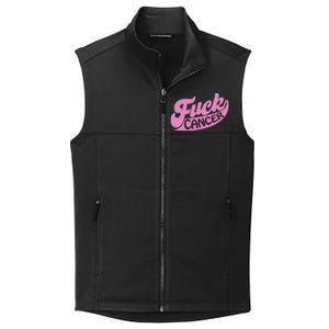 Funny Retro Fck Cancer Logo Breast Cancer Support Collective Smooth Fleece Vest