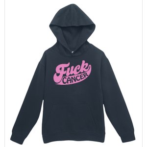 Funny Retro Fck Cancer Logo Breast Cancer Support Urban Pullover Hoodie