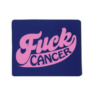 Funny Retro Fck Cancer Logo Breast Cancer Support Mousepad