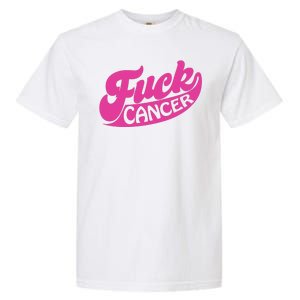 Funny Retro Fck Cancer Logo Breast Cancer Support Garment-Dyed Heavyweight T-Shirt