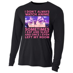 Funny Retro I Don't Always Watch Anime Anime Fan Cooling Performance Long Sleeve Crew