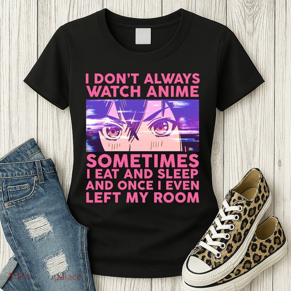Funny Retro I Don't Always Watch Anime Anime Fan Womens T-Shirt