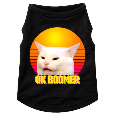 Funny Retro Table Cat OK Boomer Meme Doggie Tank