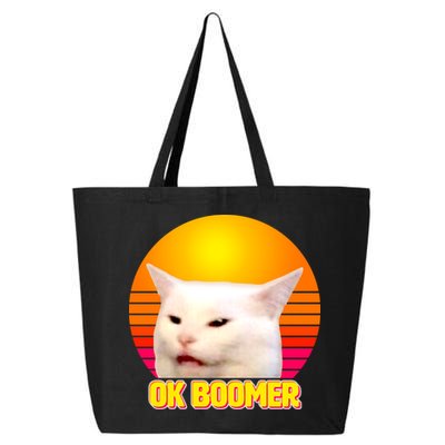 Funny Retro Table Cat OK Boomer Meme 25L Jumbo Tote
