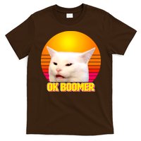 Funny Retro Table Cat OK Boomer Meme T-Shirt