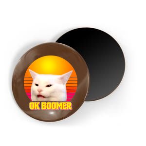 Funny Retro Table Cat OK Boomer Meme Magnet