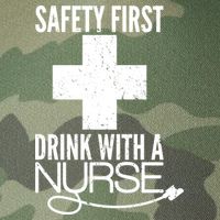 Funny Safety First Drink With A Nurse Legacy Tie Dye Trucker Hat