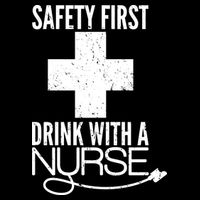 Funny Safety First Drink With A Nurse Youth Performance Sprint T-Shirt