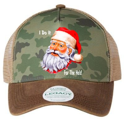 Funny Santa Claus I Do It For The HO'S Christmas Legacy Tie Dye Trucker Hat