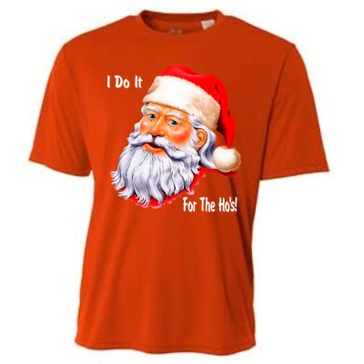 Funny Santa Claus I Do It For The HO'S Christmas Cooling Performance Crew T-Shirt